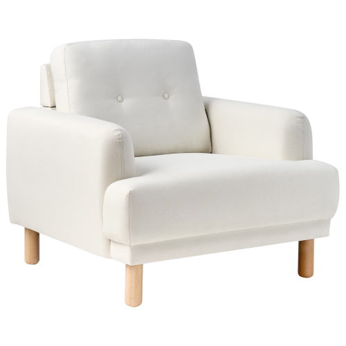 Beliani Armchair TUVE Fabric Off-White