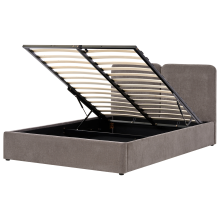 Ottoman Bed ARBOIS Chenille Taupe 160 x 200 cm (EU King Size)
