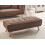 Beliani Ottoman HABO Fabric Dark Brown 2