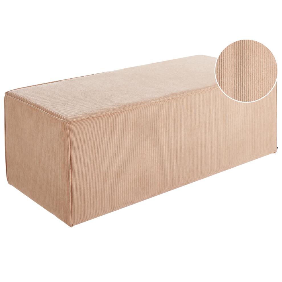 Beliani Pouffe Vinita Corduroy Beige