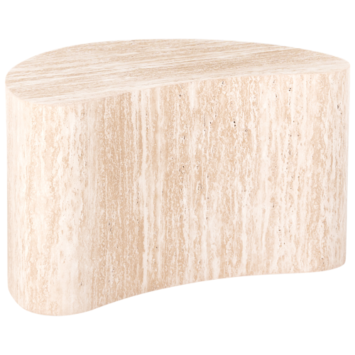 Beliani Side Table BILPA Travertine Effect