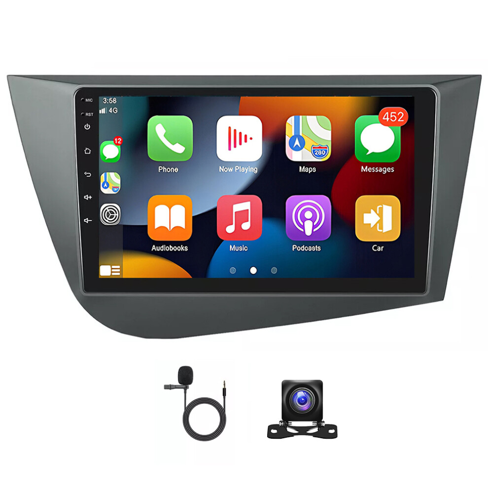 9In Car Stereo Radio 2+64G For Seat Leon 2005-2013 With Carplay Android Auto Swc + Ahd Backup Camera 4078420180110