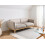 Beliani Sofa 3 Seater LJUNG Fabric Light Brown 2