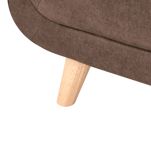 Beliani Ottoman HABO Fabric Dark Brown 1