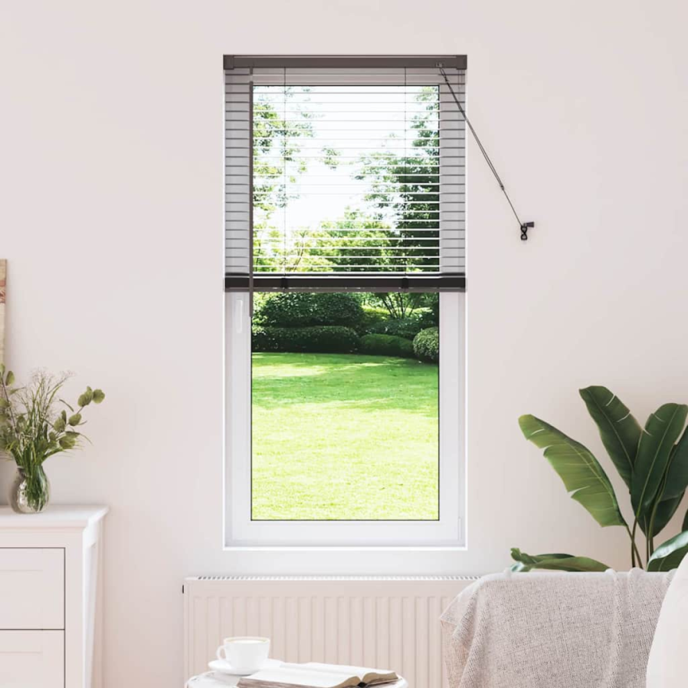 Vidaxl Venetian Blinds Height Adjustable Black 130 X 60 Cm Aluminium