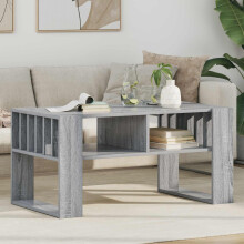 vidaXL Coffee Table Grey Sonoma 92 x 49.5 x 45 cm Engineered Wood