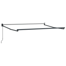 vidaXL Manual Retractable Awning Frame Anthracite 3 x 2 m Aluminium