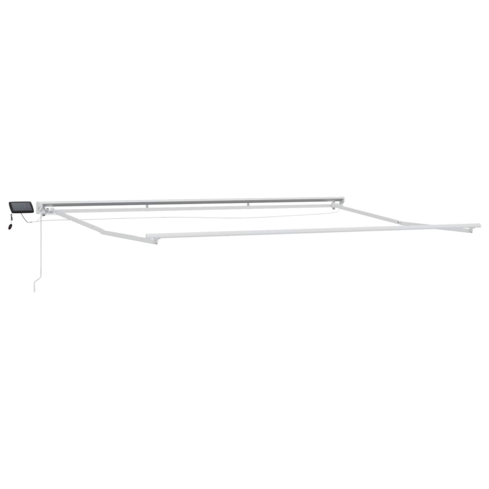 Vidaxl Manual Awning Frame With Leds White 4 X 3.5 M Aluminium