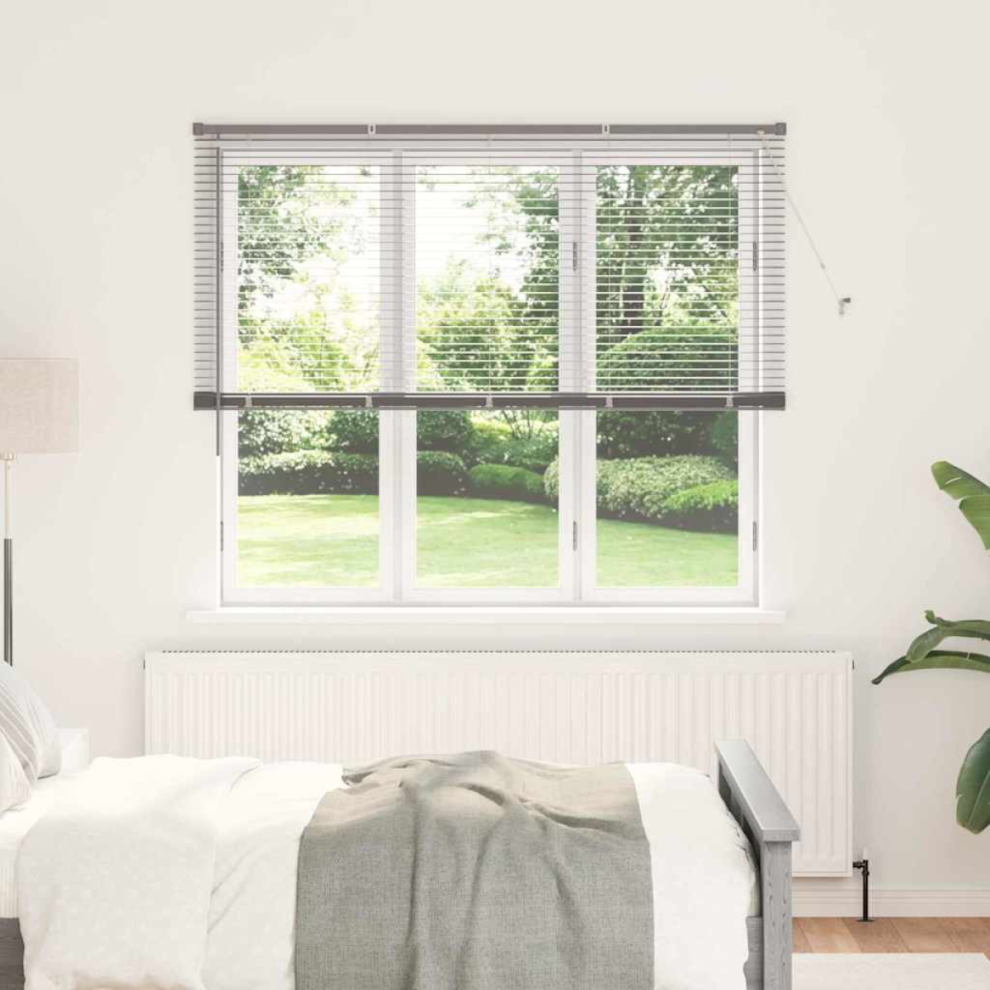 Vidaxl Venetian Blinds Height Adjustable Silver 175 X 160 Cm Aluminium