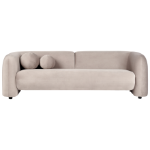 Sofa 3 Seater LEIREN Velvet Taupe