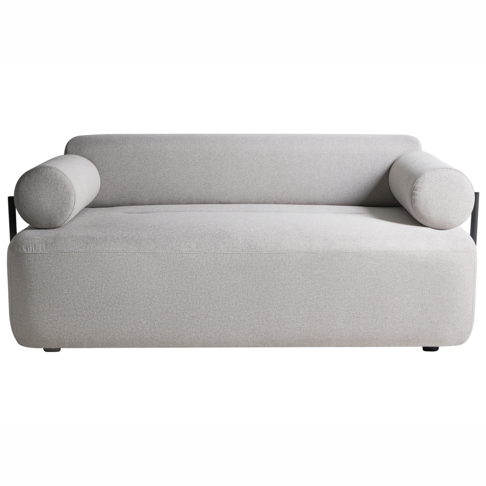Beliani Sofa 2 Seater Elva Fabric Light/Grey