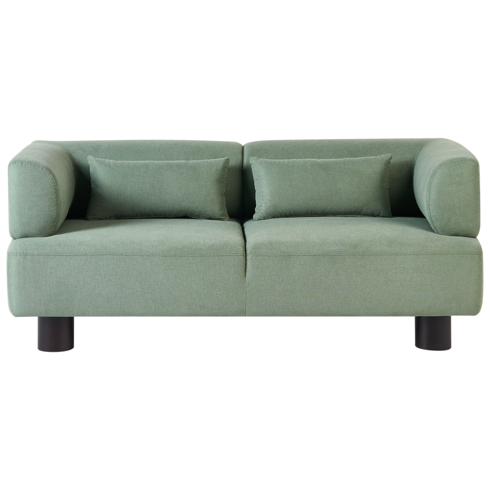 Beliani Sofa 2 Seater Movik Light/Green