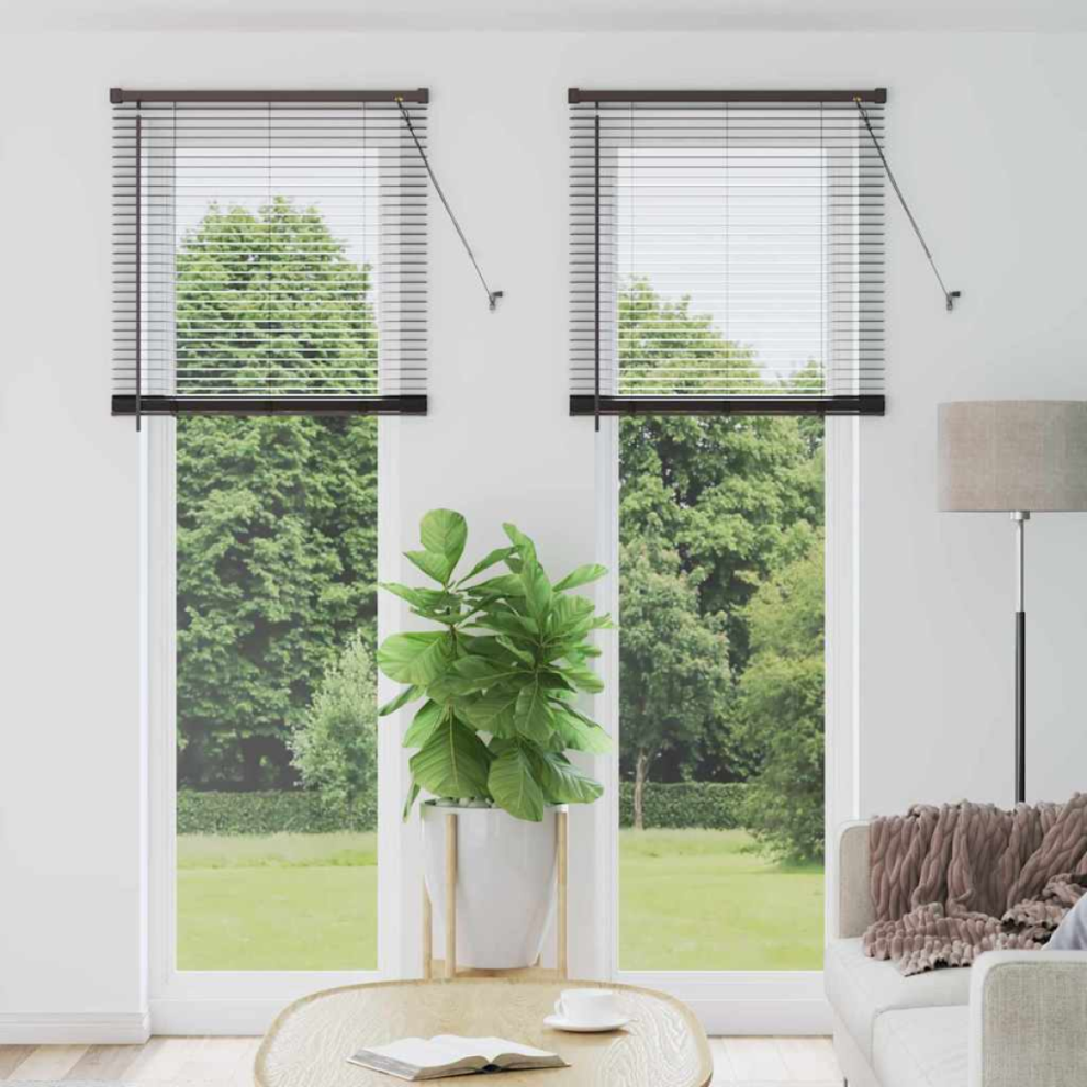 Vidaxl Venetian Blinds Height Adjustable Black 220 X 75 Cm Aluminium
