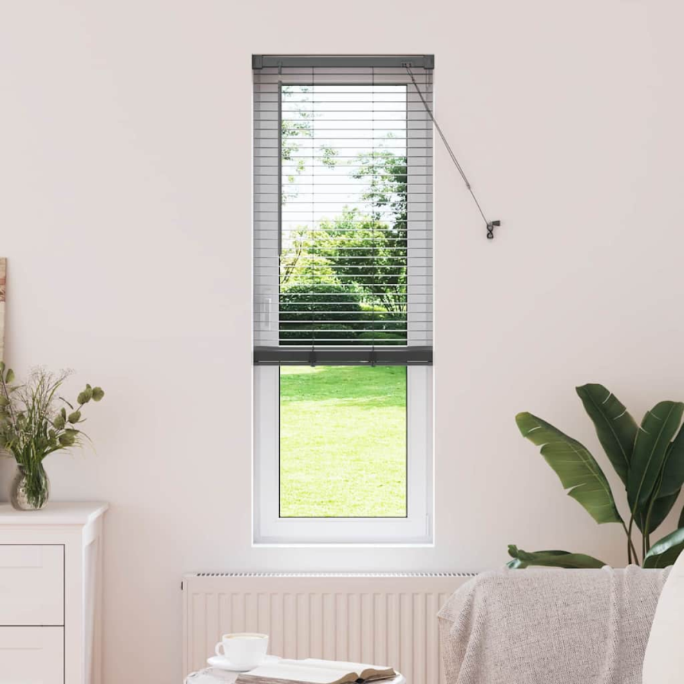 Vidaxl Venetian Blinds Manual Dark Grey 175 X 45 Cm Aluminium