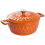 Beliani Cast Iron Pot CASTINO Orange 1