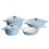 Beliani 7 Piece Cast Iron Set FERRANO Light Blue 1