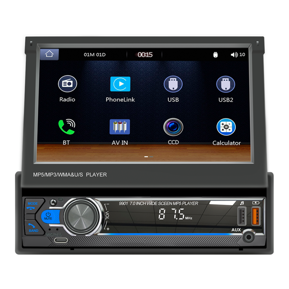 7In Universal Car Stereo Radio With Carplay Android Auto Swc + Ahd Backup Camera 3439231950292