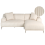 Beliani Corner Sofa STENUM Corduroy Off-White Left Hand 1