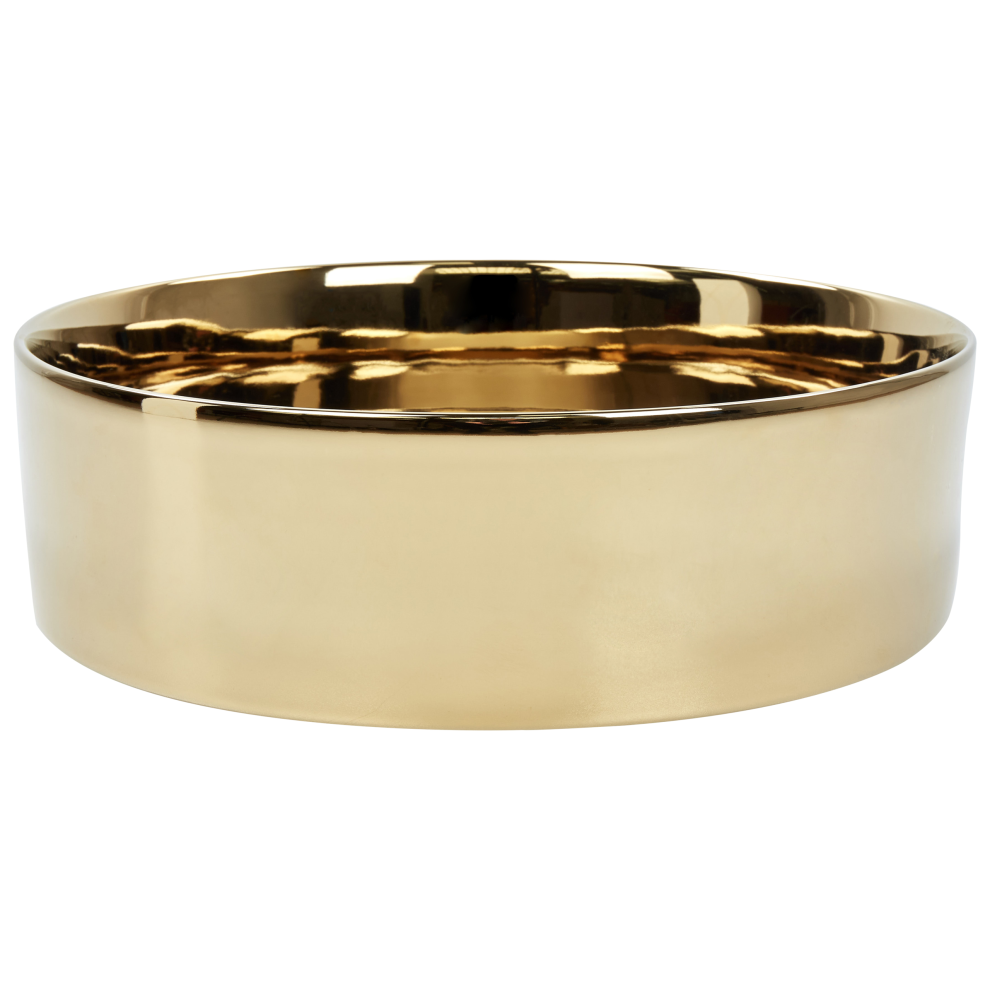Beliani Countertop Basin Tebar 400 Mm Ceramic Gold