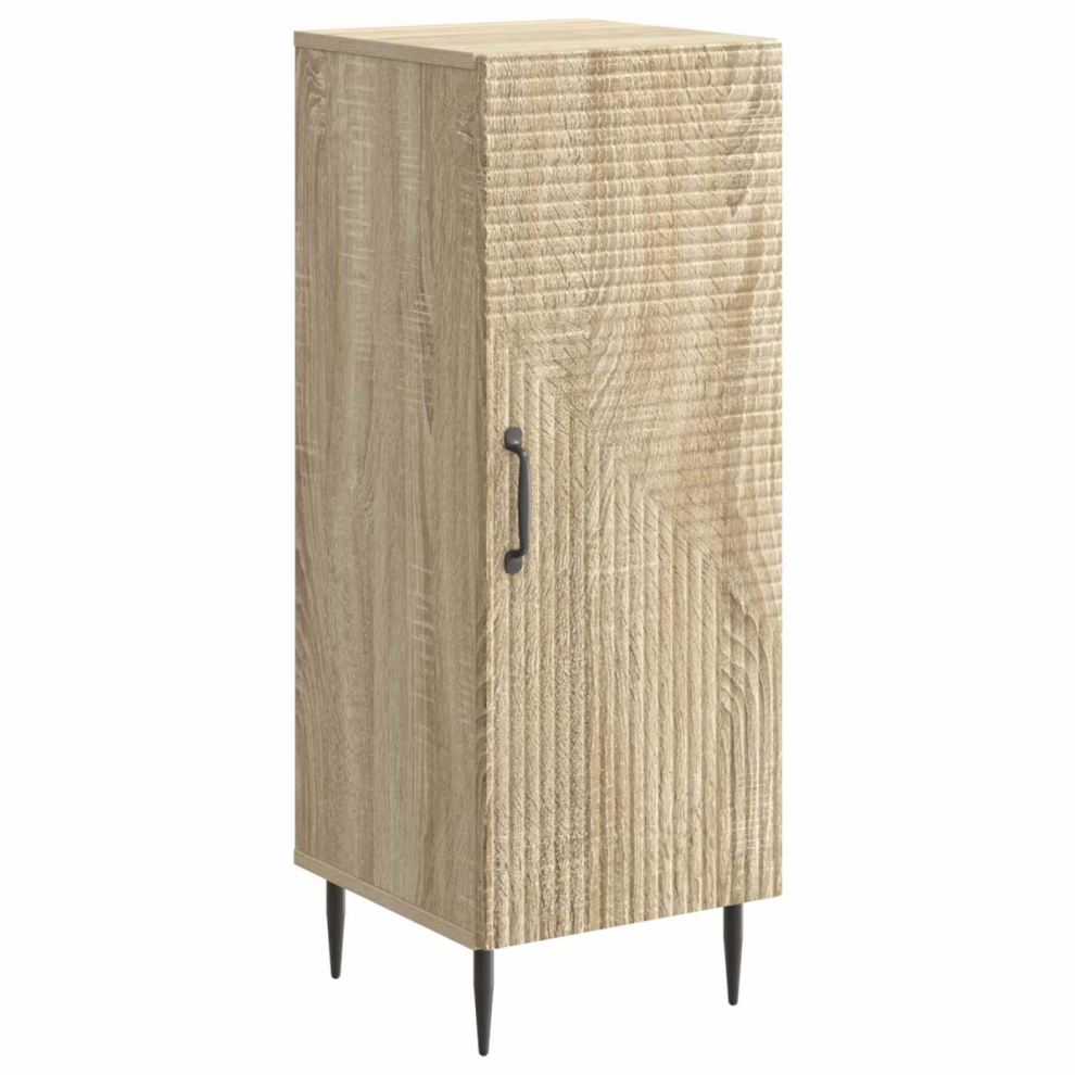 Vidaxl Sideboard Sonoma Oak 33 X 34.5 X 89.5 Cm Engineered Wood
