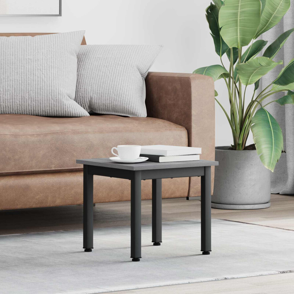 Vidaxl Coffee Table Grey Sonoma 40 X 40 X 36 Cm Engineered Wood Brown,Grey