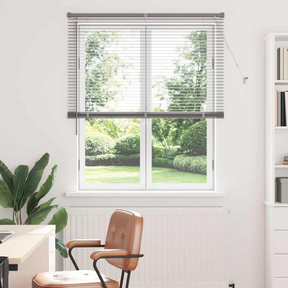 Vidaxl Venetian Blinds Height Adjustable Silver 175 X 120 Cm Aluminium