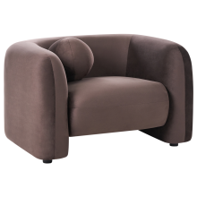 Armchair LEIREN Velvet Dark Brown