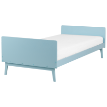 Bed Pine Wood BONNAC 90 x 200 cm (EU Single) Light Blue