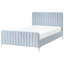 Bed Velvet LUNAN 120 x 200 cm (EU Small Double) Light Blue