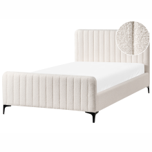 Bed Boucle LUNAN 120 x 200 cm (EU Small Double) Off-White