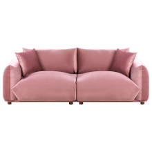 Sofa 3 Seater LUVOS Velvet Pink