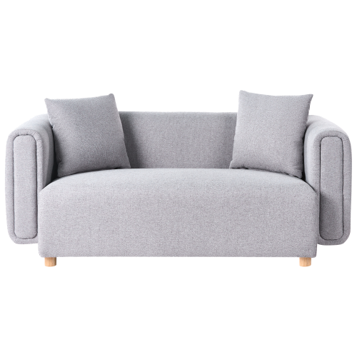 Beliani Sofa 2 Seater LILLEROD Fabric Grey