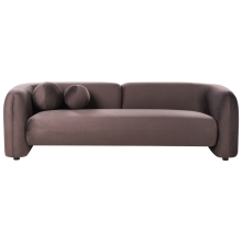 Sofa 3 Seater LEIREN Velvet Dark Brown