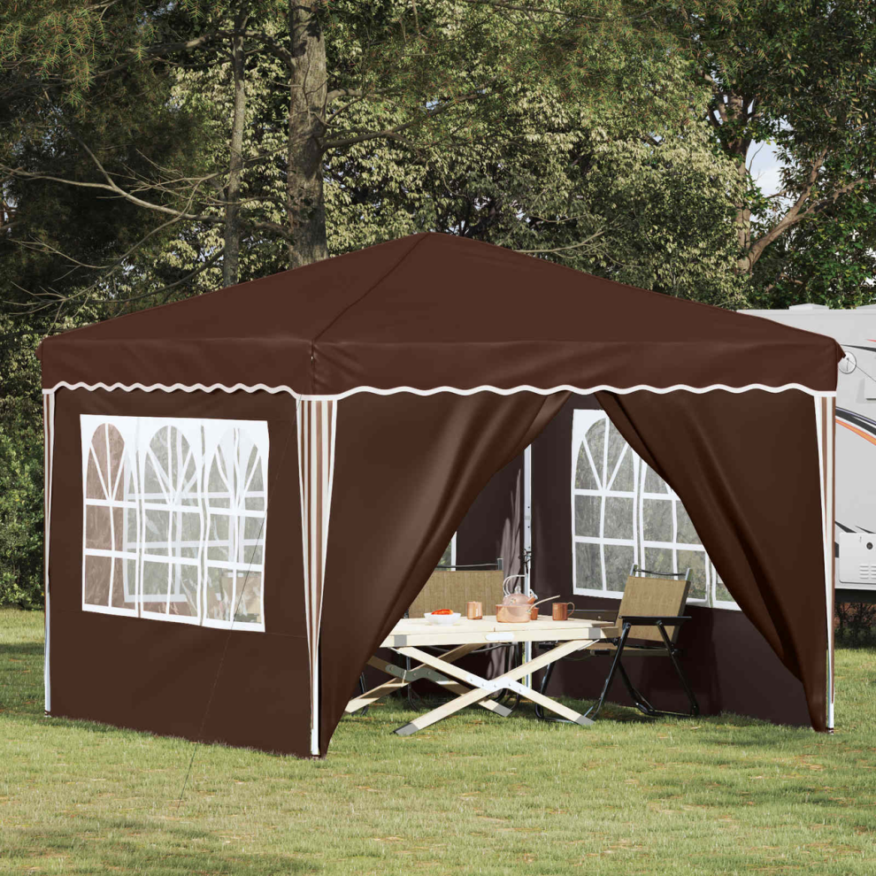 Vidaxl Pop-Up Party Tent Brown 288 X 288 X 245 Cm Oxford Fabric