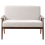 Beliani Sofa 2 Seater ESRUM Fabric Dark Brown/ Grey 1