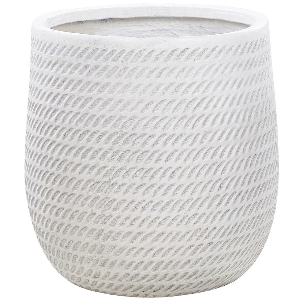 Beliani Plant Pot Livadia 39 Cm Off-White