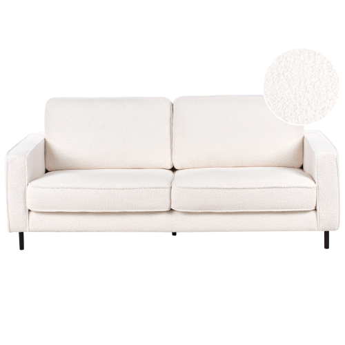 Beliani Sofa 3 Seater SAVALEN Boucle White