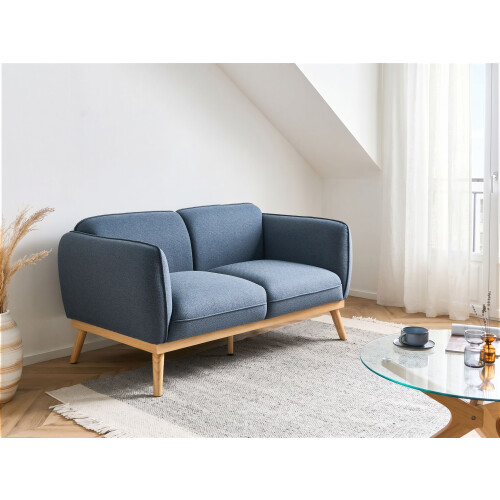 Beliani Sofa 2 Seater LJUNG Fabric Blue 1
