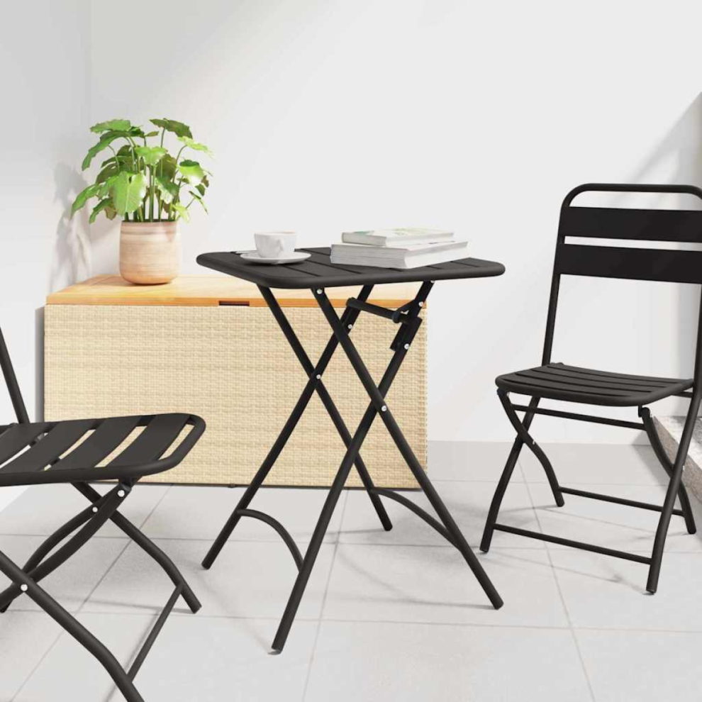 Vidaxl Bistro Table Anthracite 55 X 55 X 72.5 Cm Powder-Coated Steel