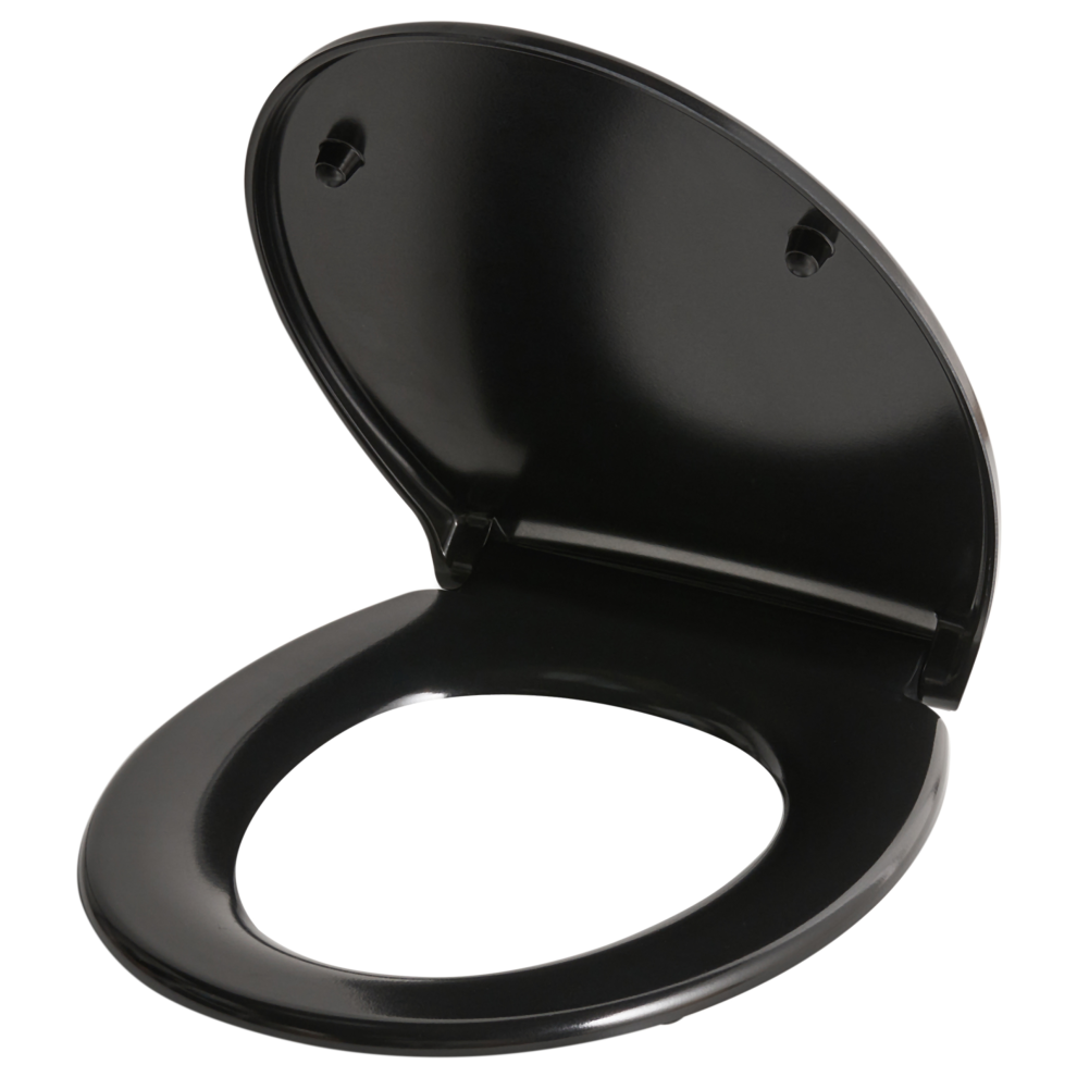 Beliani Toilet Seat Papuri Soft Close Duroplast Black
