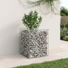 vidaXL Gabion Raised Bed Silver
