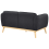 Beliani Sofa 2 Seater LJUNG Fabric Black 5