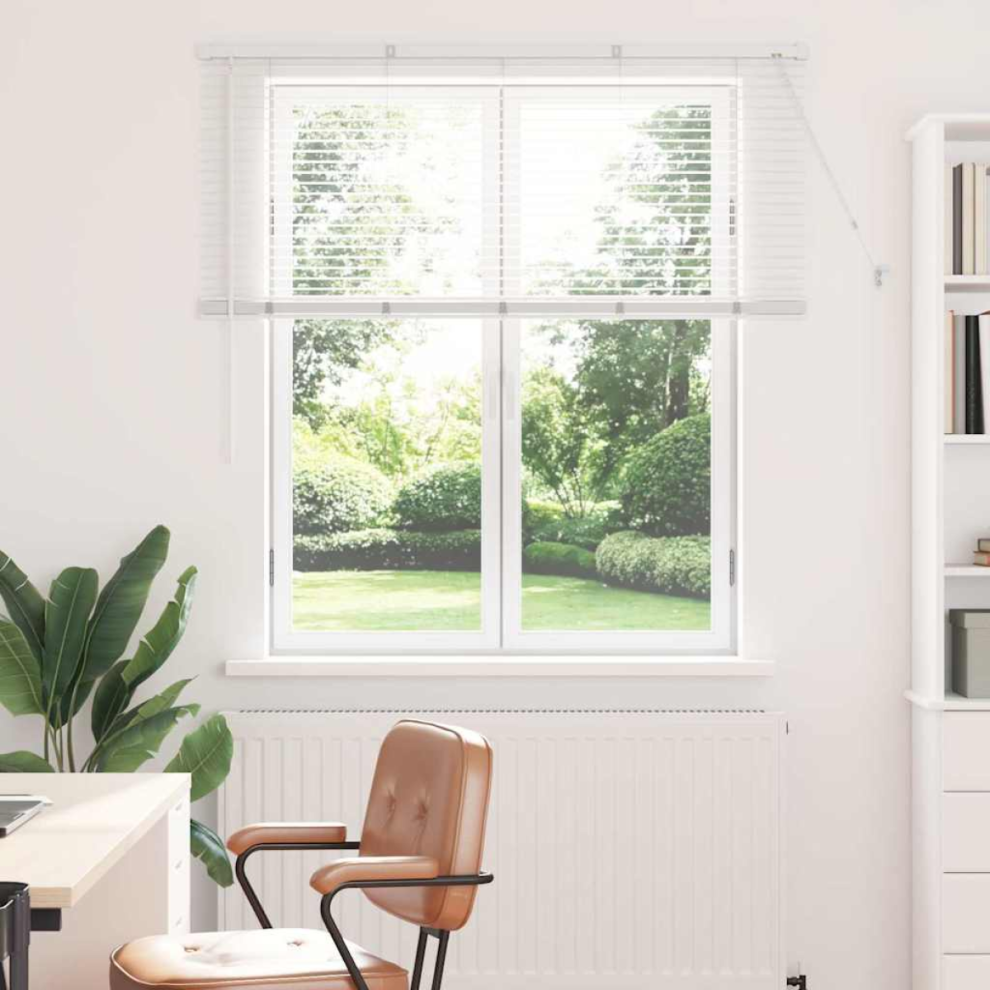 Vidaxl Venetian Blinds Height Adjustable White 130 X 125 Cm Aluminium
