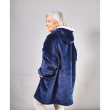 Ultra Plush Blanket Hoddie Navy