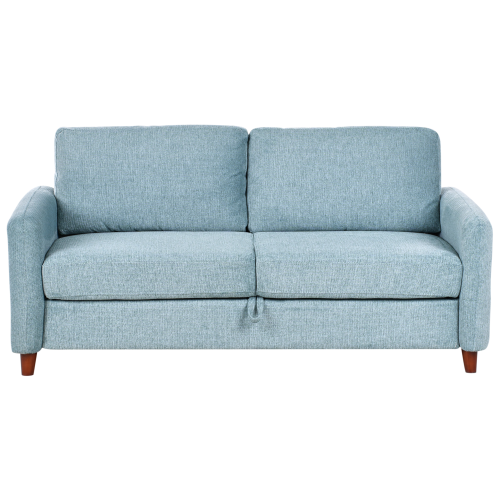 Beliani Sofa 3 Seater MARE Fabric Blue with Storage
