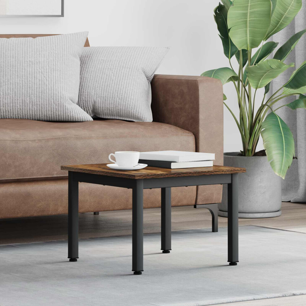 Vidaxl Coffee Table Smoke Oak 50 X 50 X 36 Cm Engineered Wood