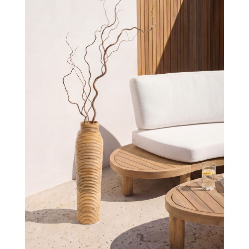 Beliani Decorative Vase PREMANA 55 cm Rattan Natural 2