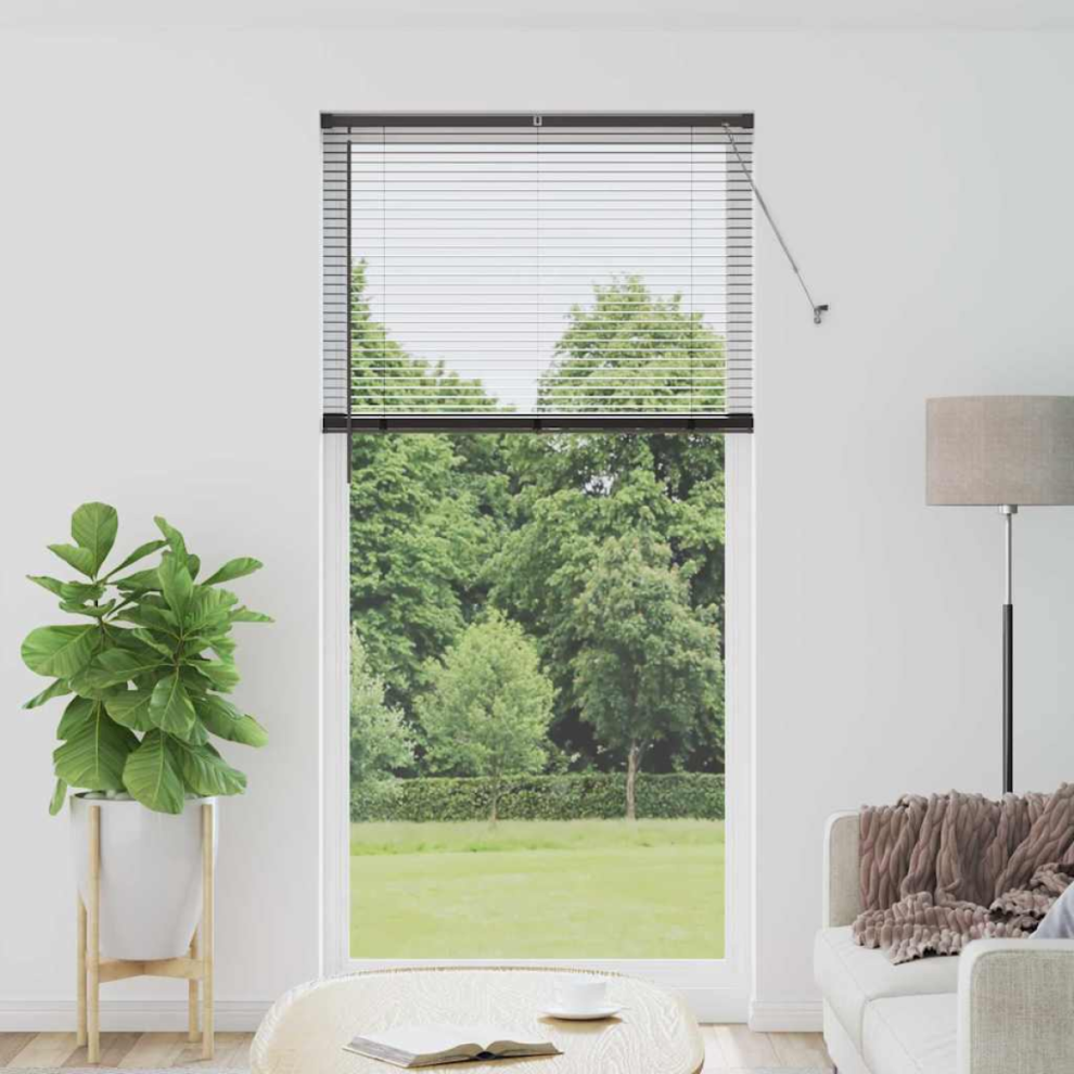 Vidaxl Venetian Blinds Height Adjustable Black 220 X 100 Cm Aluminium