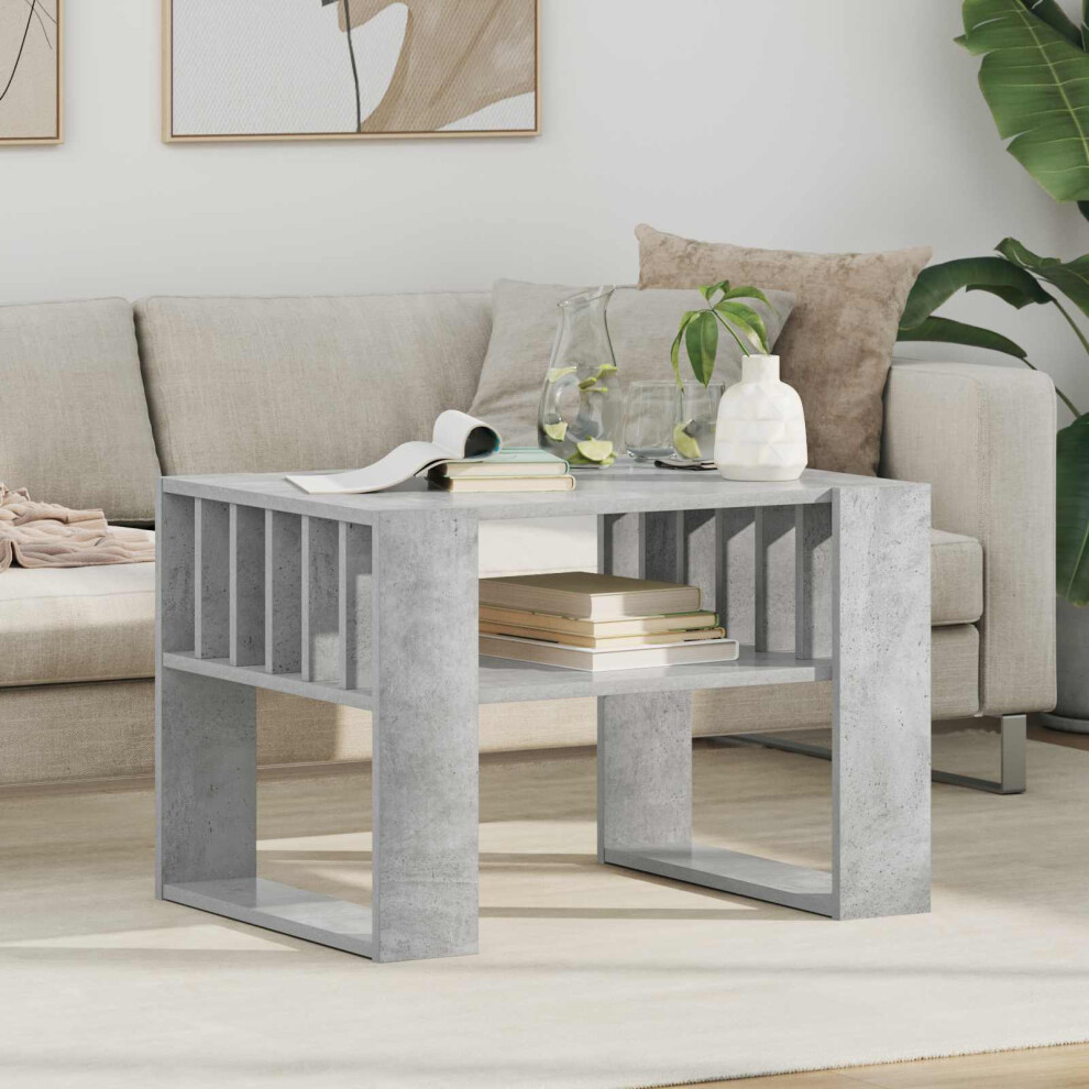 Vidaxl Coffee Table Concrete Grey 66 X 49.5 X 45 Cm Engineered Wood Brown,Grey