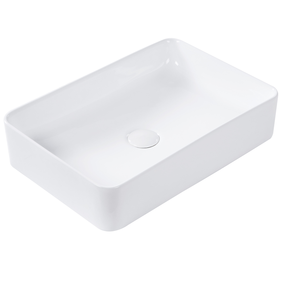 Beliani Countertop Basin Chivana 510 X 340 Mm Ceramic White